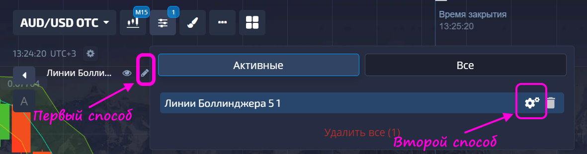 Настройка индикатора